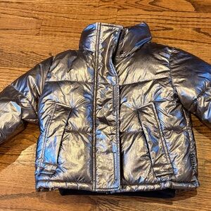 Molo Metallic Silver Kids Puffer Jacket